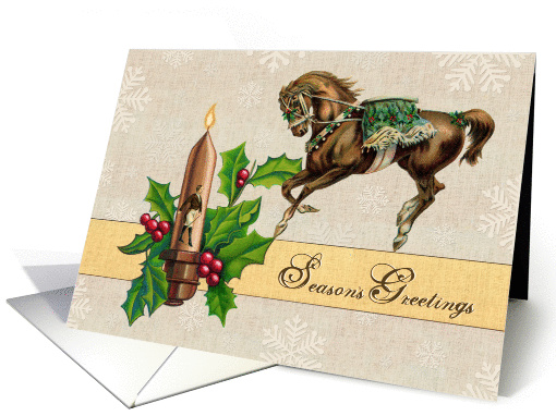 Season's Greetings - Vintage style Circus Theme card (978801)