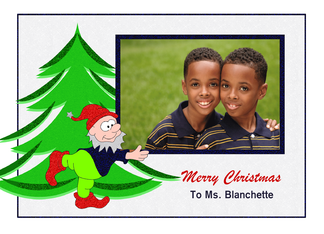 Christmas Season - Teacher - Elf with Photo Frame