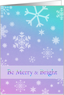 Merry & Bright - Colorful - Snowflakes card