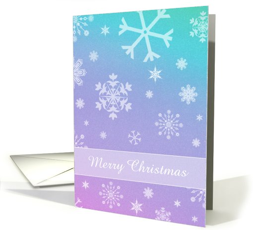 Merry Christmas - Colorful - Snowflakes card (989017)