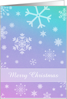 Merry Christmas - Colorful - Snowflakes card
