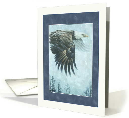 Note Card - Blank - Digital Eagle Painting card (991729)