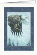 Note Card - Blank - Digital Eagle Painting card