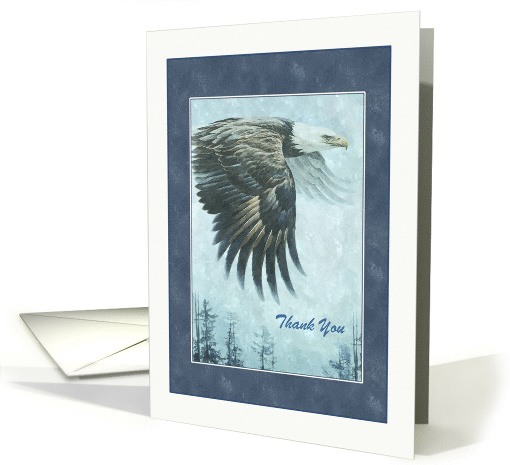 Thank you - Customizable - Digital Eagle Painting card (991739)
