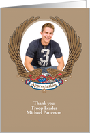 Thank you - Troop Leader - Customizable Photo card