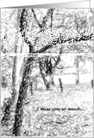 I miss you tree card