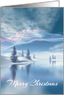 Rocky Mountain Lake Serenity Merry Christmas card