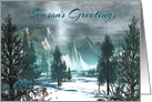 Majestic Snow Laced Mountains Season’s Greetings card