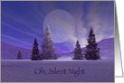 Oh Silent Night Blue Moon Serenity card