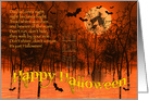 A Spooky Halloween Tale In The Dark Unknown Forest card