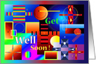 Patchwork Fun Get Well Soon Quirky Styling card