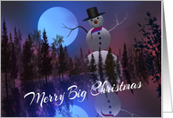 Merry Big Snowman Christmas card