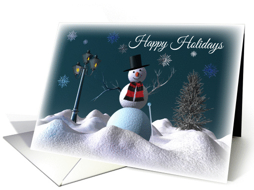 Happy Holidays Jolly Snowman card (1463990)