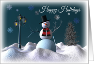 Happy Holidays Jolly Snowman card