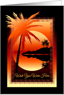 Tangerine Twilight Sunset Kissed Bay card