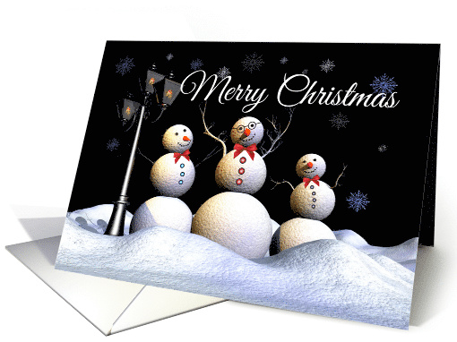 A Snowman Family All In Glow card (1466726)