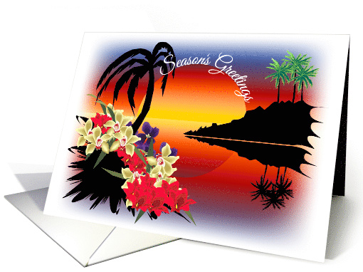 A Sunset Tropical Christmas card (1467218)