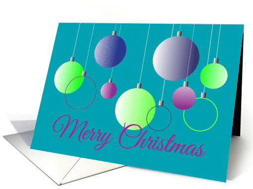 Cool Christmas Ornaments In Suspension card (1471122)