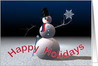 Happy Holidays Snowman card