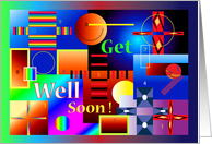 Patchwork Fun Get Well Soon Quirky Styling card