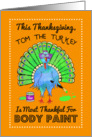 Thanksgiving Turkey Disguised As A Peacock card