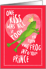 Leaping Frog Valentine card