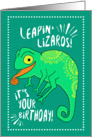 Leapin’ Lizards Chameleon Birthday card