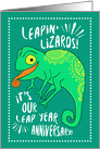 Leapin’ Lizards Chameleon Leap Year Anniversary card