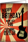 Rock Band Grunge Birthday card