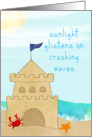 Sandcastle On The Beach Birthday card