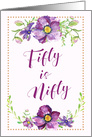 Fifty is Nifty Fiftieth Birthday Funny card