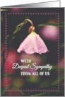 Sympathy From All Of Us Pink Flowers Business or Personal card