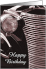 Antique Car Happy Birthday card
