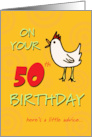Spring Chicken 50th Birthday card