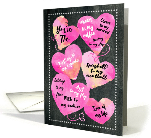Valentine's Day Blank to My Blank Chalkboard Watercolor card (1225856)