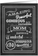 Mom Chalkboard Birthday card