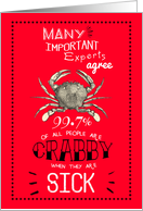 Crabby Get Well Medical Statistics card