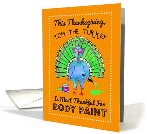 Thanksgiving Turkey Disguised As A Peacock card (1410766)