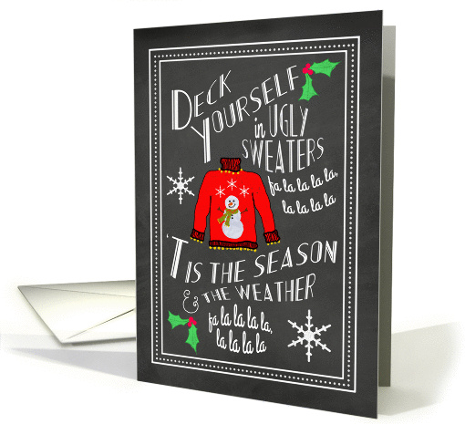 Ugly Sweater Christmas Chalkboard card (1412694)