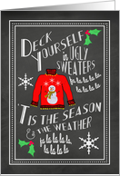 Ugly Sweater Christmas Chalkboard card