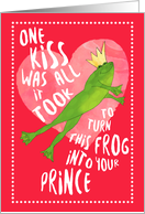 Leaping Frog Valentine card