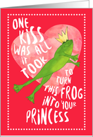 Leaping Frog Valentine card