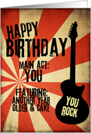 Rock Band Grunge Birthday card