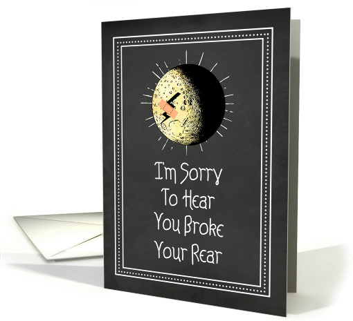 Broken Tail Bone Slipped On Ice Get Well card (1424378)
