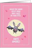 Bats Amore Cute Bat Valentine’s Day card