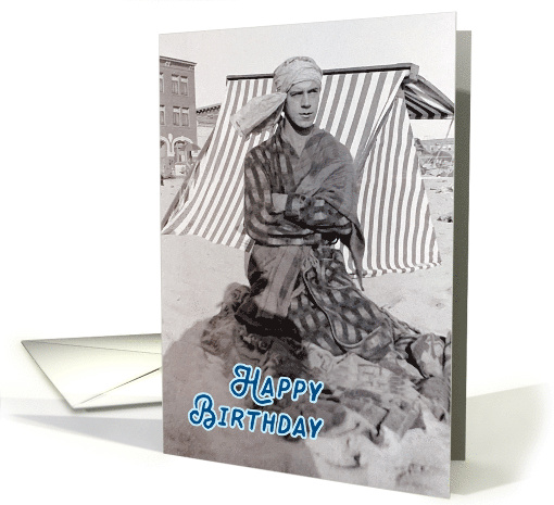 Birthday Vintage Photo Man on the Beach card (1918758)