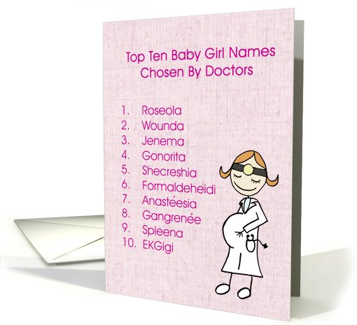 Doctor's Baby Girl Names card (363662)