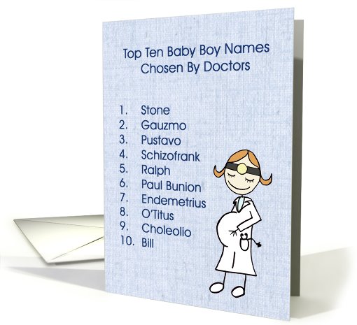 Doctor's Baby Boy Names card (363751)