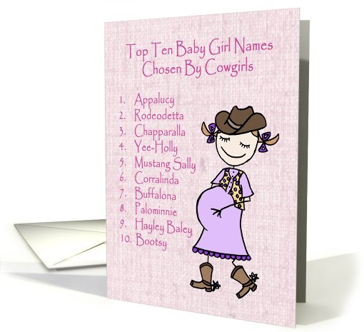 Cowgirl Baby Girl Names card (384247)