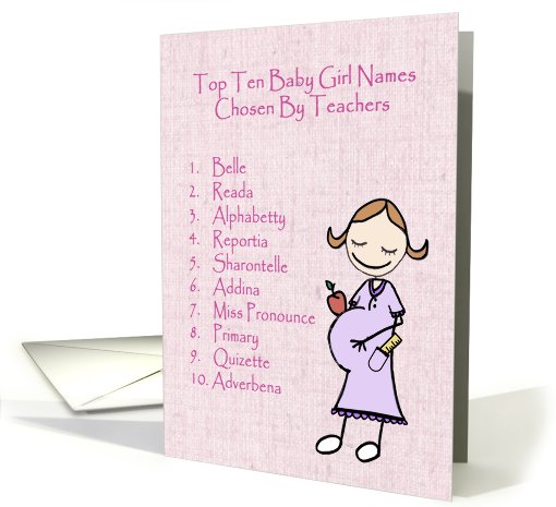 Teacher Baby Girl Names card (384252)